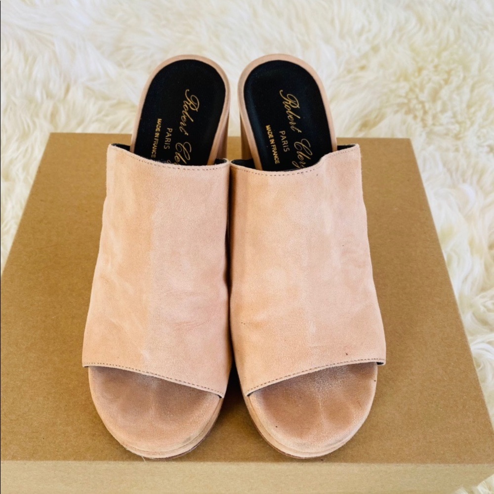 Robert Clergerie Abrice Slide in pink suede 
Retail $800